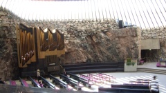 In der Felsenkirche in Helsinki.